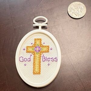 Embroidered Cross Wall Hanging